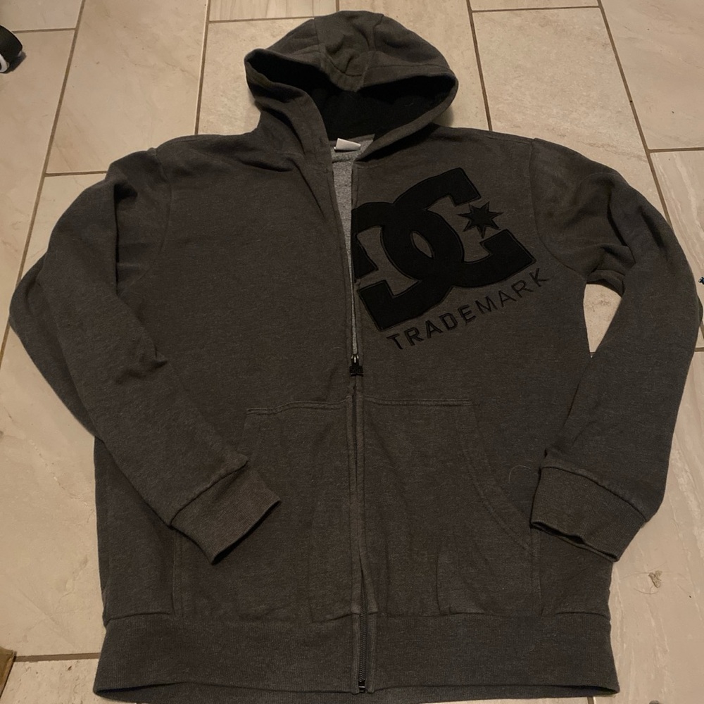 DC Dark Gray Zip-Up Hoodie